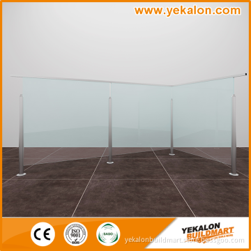 Yekalon 2016 Australia Style Aluminum Glass Railing with Square handrail Tube